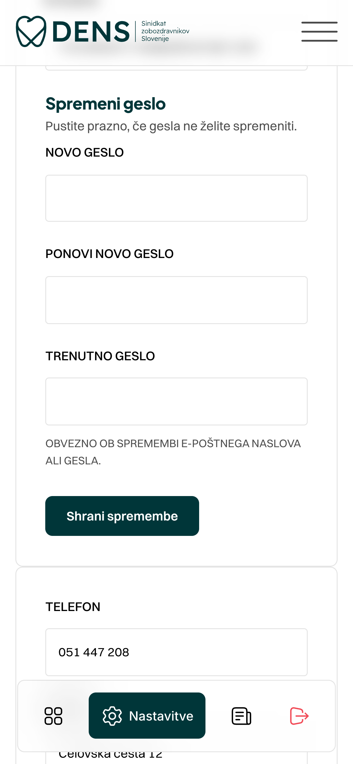 Obračunski podatki na telefonu